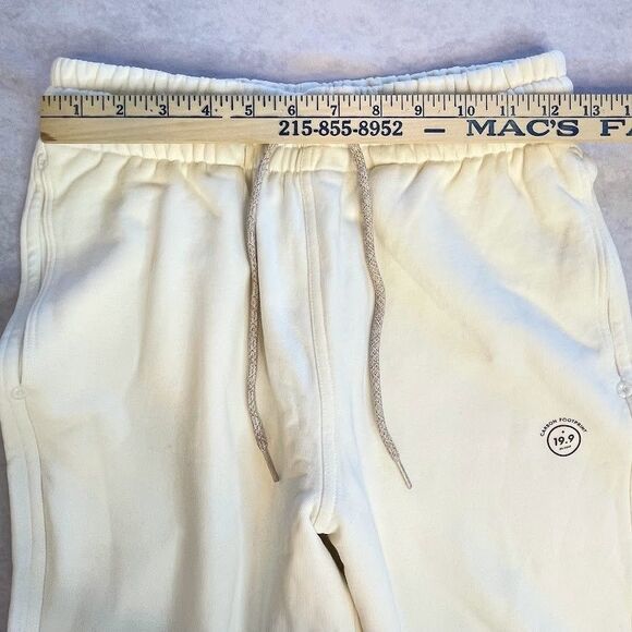 anytime R+R Sweatpants Womens Size S White Ribbed Ankle Athleisure Joggers - Picture 10 of 12